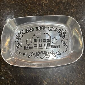 Wilton Armetale “Bless This House” bread platter